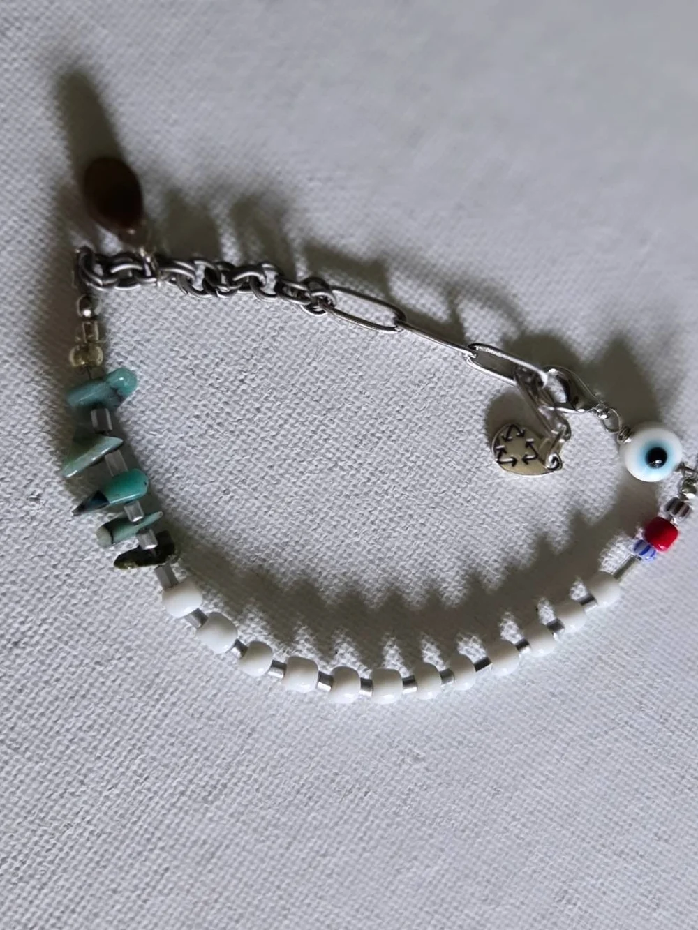 Stone Evil Eye Bracelet